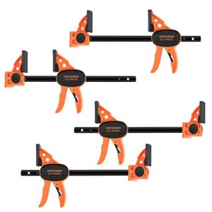 Hochwertige Schraubzwingen aus Stahl und Nylon für präzises Fixieren, Spannweite 150mm, Dehnbereich bis zu 290mm, Spannkraft 68kg, Maultiefe 62mm