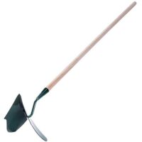 KADAX Häufler, ein robustes Stahlgerät mit Holzstiel zum Anhäufen von Kartoffeln und Gemüse im Garten.