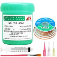 KELLYSHUN NC-559 Flussmittel Löten, 100g No-Clean Bleifreies Kolophonium Flussmittel für SMD, BGA, PCB und Haushaltsgeräteparaturen