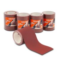 Schleifpapierrolle mit 4 Rollen, Körnung fein bis grob, geeignet für Handschleifer und Schwingschleifer sowie Holz, Metall usw.