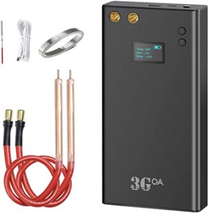 Komplettneu und innovativ! KKTECT Punktschweißgerät mit integrierter Temperaturregelungssonde, LCD-Anzeige und 70 einstellbaren Gängen. Eignet sich für verschiedene Projekte wie das Schweißen von Nickelblechen, Edelstahlblechen und Lithiumbatterien.