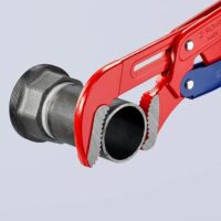 Rohrzange mit Schnelleinstellung von KNIPEX, 560 mm lang, rot pulverbeschichtete Oberfläche, ideal für Heimwerker und Handwerker zur Bearbeitung von Rohren
