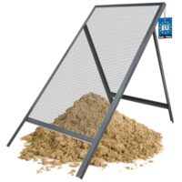 Durchwurfsieb aus Stahl für Baustellen und Gartenarbeit, 60 x 120 cm, 8 x 8 mm Maschenweite
