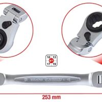 Umschaltbarer Gelenk-Doppel-Ringschlüssel mit 4 Drehmomenten von KS Tools