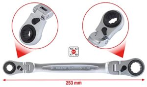 Umschaltbarer Gelenk-Doppel-Ringschlüssel mit 4 Drehmomenten von KS Tools
