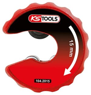 Hochwertiger Kupferrohr Ratschen-Rohrabschneider von KS Tools, 15mm Durchmesser, hochfestes Material, optimale Greif- und Haltefähigkeit
