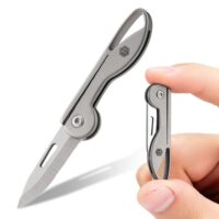 Taschenmesser mit faltbaren Design für Camping, Wandern und Outdoor-Aktivitäten, Rasiermesserscharfe Klinge aus 7cr17Mov-Stahl, Leichtes EDC Schlüsselanhänger Messer