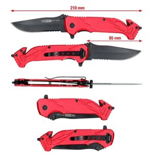 KS Tools Klappmesser 907.2220 mit Arretierung, vielseitiges Werkzeug für viele Aufgaben, hochwertige Klinge aus Stahl und eloxierter Aluminiumgriff.