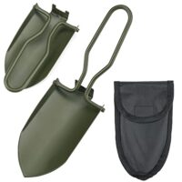 Klappspaten Gartenschaufel Klein, Mini Handschaufel Schaufel aus Edelstahl mit Klappfunktion und Gürteltasche. Ideal für Gartenarbeiten, Camping und Outdoor-Aktivitäten.