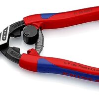 Knipex CoBolt Kompakt Bolzenschneider, schwarz atramentiert, mit schlanken Mehrkomponenten Hüllen, für weichen und harten Draht, Pianodraht, Bolzen, Nägel und Niete