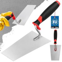 Edelstahl Trapezkelle mit Gummigriff für Mauererarbeiten, hochwertig und robust