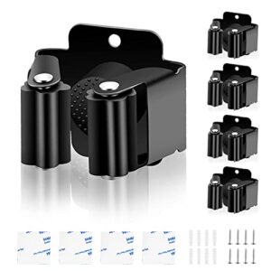 Kouclaa Besenhalterung Wand, Gerätehalter aus Edelstahl für Küche, Zuhause, Badezimmer oder Garage, selbstklebend oder mit Schrauben befestigbar, 2,5 kg Belastbarkeit