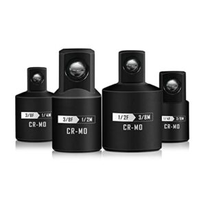 Praktisches Adapter-Set für Werkzeugkiste mit 4-teiliger Anordnung, Reduzierstücke und Adapters aus hochwertigem Cr-Mo-Stahl