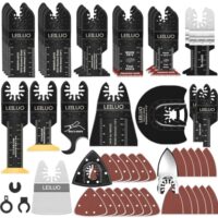 Multitool Sägeblatt Set mit 134 Stücken, Oszillierende Sägeblätter und Schneide Zubehör, Universelles Multi-Tool Zubehör für DeWalt Makita Dremel und mehr