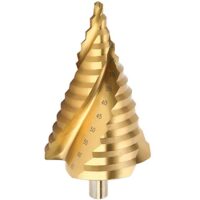 LESOLEIL Stufenbohrer 6-65mm HSS Kegelbohrer Metall Bohrwerkzeug Scharfer Lochbohrer Präziser Kegelbohrer Spiralnut Schälbohrer für Metall, Holz und Kunststoff