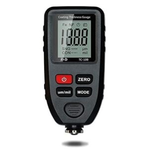 Lackschichtdickenmessgerät für Autolack, Karosserie und Eisen Aluminium mit LCD Display, misst Schichten von 0 bis 1300 μm