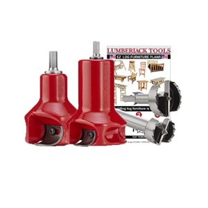 Lumberjack Tools Starter-Set mit 2,5 cm und 5,1 cm Bohrern in Rot für Heimwerker