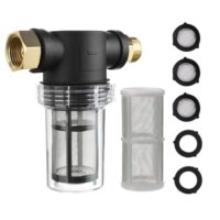 Gartenschlauchfilter mit Hochdruckreiniger-Einlasswasser und Inline-Filter für Sediment, 40 Mesh-Sieb, extra 100 Mesh