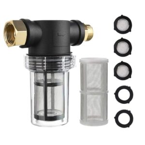 Gartenschlauchfilter mit Hochdruckreiniger-Einlasswasser und Inline-Filter für Sediment, 40 Mesh-Sieb, extra 100 Mesh