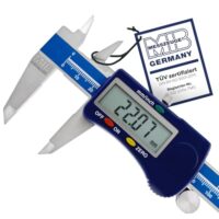 Digitale Messschiene mit Rolle DIN 862, hohe Genauigkeit 0,01 mm oder 0,0005, 4-fach Messung, großes LCD-Display, ideal für Mechanik, Fertigung, Metallbau und technische Bereiche