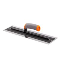 MIVOS Premium Glättekelle aus hochwertigem Edelstahl 410x110mm - Profi Glättscheibe Traufel - Glätter - Trockenbau Werkzeug - Ergonomischer, Rutschfester Griff