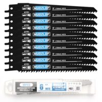 MUOZLOP 10 Pack Säbelsägeblätter Set, 6 TPI Sägeblätter für Säbelsäge, perfekt für Holzarbeiten