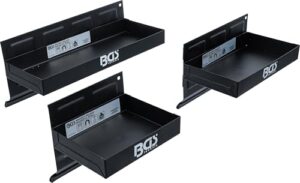 Magnetische Ablage für Werkzeuge und Hilfsmittel - Magnet-Ablagen-Satz aus drei Einzelteilen mit starken Magneten, individuell anbringbar, für metallischen Untergrund geeignet