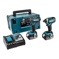 Makita DLX2131TJ Akku-Kombo-Kit 18V mit DHP482Z und DTD152Z, inklusive Ladegerät und zwei Akkus
