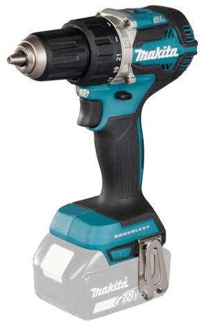 Makita Akku Bohrschrauber 18V, ohne Akku und Ladegerät, Blau und Silber, für Handwerk und DIY-Projekte