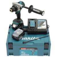 Professioneller Akku-Schlagbohrschrauber von Makita mit hoher Geschwindigkeit und innovativen Funktionen. Komfortabel zu handhaben und umfassende Lieferung inklusive zwei Akkus und Ladegerät.