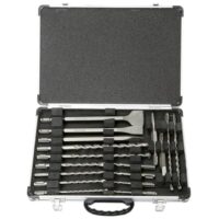 Makita D-42444, SDS-PLUS Bohrer-Meißel-Set mit 17 Stücken, 12 Hammerbohrer, 2 Spitzmeißel, 2 Flachmeißel und 1 Breitmeißel für Beton und Mauerwerk