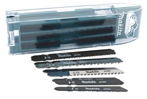 Makita B-44410 Stichsägeblatt-Set A 10-teilig mit Aufbewahrungsbox, ideal für Schnitte in Holz, Metall und Kunststoff