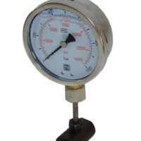 Manometer mit analog-mechanischem Anzeigen mit Skala von 0 bis 100 mm, ideal für das Messen von Drücken in der Automobil- oder Luftfahrtindustrie