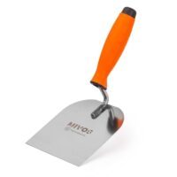 Hochwertige Maurerkelle aus Edelstahl mit Gummigriff für Stuckateure und Maurer - ideal für Fliesenarbeiten, Mauerarbeiten und Renovierung - rostfrei und ergonomisch