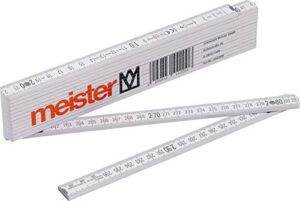 Elastischer und stабильer Meister Gliedermaßstab Holz mit 3 Meter Länge, metrischer Skala und markanter Doppelskalierung für Haus, Hobby & Werkstatt.