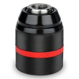 Metall Schnellspannbohrfutter, Schlüsselloses Bohrfutter mit 2~13mm Spannweite und 1/2-20UNF Anschlussgröße für Handbohrmaschinen