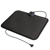 Mi-Heat Infrarot Heizmatte 40x50cm mit Fußschalter, Thermostat und 4 Heizstufen bis 45°C Temperatur fester 3 Stunden Timer rutschfeste Rückseite elektrischer PVC Heizteppich leicht zu reinigen