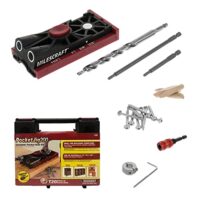 Milescraft 1325 Pocket Jig 200 - Komplettes Doppel-/Doppel-Loch-Jig-Kit-System Einfache Handhabung, Taschenlochbohrerführung, Schraubvorrichtung mit allem Zubehör