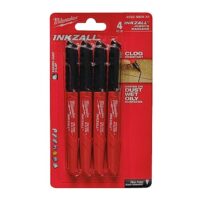 Professioneller Marker für Schreiben und Malen, Milwaukee Inkzall Marker Schwarz 4 Stück