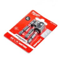Milwaukee Steckschlüssleinsatz Adapter 3.Set mit verschiedenen Grössen (1/4, 3/8 und 1/2) für verschiedene Anwendungen