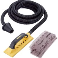Staubfreies Schleifen mit Mirka Handy Handschleifer Starter-Kit, Absaugschlauch und verschiedene Schleifkörner für optimale Ergebnisse