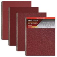 20 Blatt Schleifpapier Set mit 4 Körnungen für Holz und Metall, Mehrzweck-Schleifpapier für Handschleifer