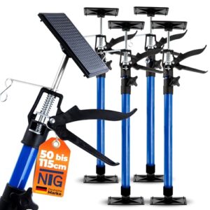 Einhandstütze von NTG - Flexible Länge von 50 bis 115 cm - Tragfähigkeit bis zu 30 kg - Ideal für Trockenbau, Ausbau und Installationen