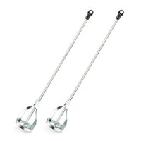 Navaris 2x Rührstab Bohrmaschinen Paint Mixer - Quirl 6x40cm aus Stahl 2er Set - Mörtelrührer für Farbe Lack Lasuren - Bohrmaschinen Farbrührer verzinkt