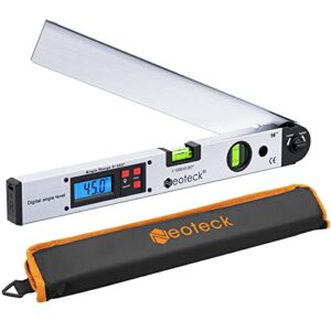 Digitaler Winkelmesser mit hoher Genauigkeit, Neoteck 400mm mit LCD-Wasserwaage für vertikale und horizontale Messungen