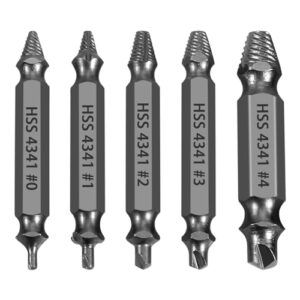 Neues Schraubenausdreher-Set für beschädigte Schrauben, 5-teilig, HSS 4241 Stahl, ideal für Handwerker und DIY-Projekte