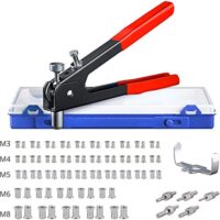 86-Stück-Nietmuttern-Zange-Set-Gewinde-Einsatz-Nietpistolen-Werkzeug-mit-M3-M4-M5-M6-M8-Dorne-80PCS-Nietmuttern-10-Zoll-Nietzange-Gewinde-Blindnietzange-Vernieten-Kit-Rot