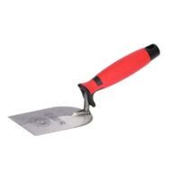 Professionelle Putzkelle aus Edelstahl mit ergonomischem 2-Komponenten-Griff, ideal für Handwerker und Maurer