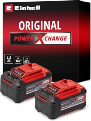 Zwei Akkus mit einer Kapazität von jeweils 5,2 Ah für alle PXC-Geräte - proaktives Batteriemanagement und angepasste Ladezyklen