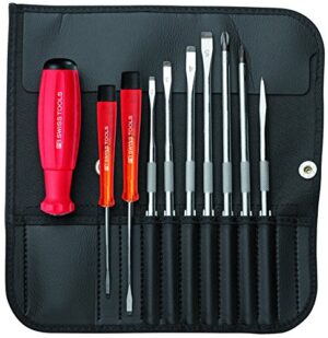 10-teiliges Wechselklingen-Set für Schraubendreher von PB Swiss Tools, hochwertig gefertigt und lange Haltbarkeit